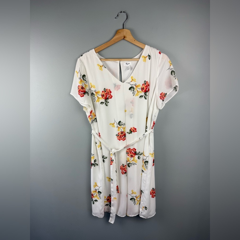Thyme Maternity Floral White Dress